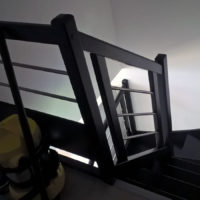 Escalier standard en bois métal d’intérieur Le Perros - Photo n°2 - Réf : STPEU2015SCMFROD