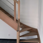 Escalier d'intérieur PMR standard en bois et métal "Erdeven" - Réf : STERL2016SCMEXOG - Vue n°3
